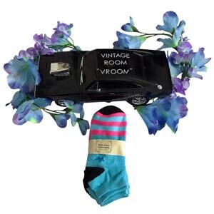 Tutu Anna NWT 5 Pairs No Show Blue, Pink, and Black Socks Women OS